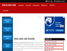 Tablet Screenshot of in.jobisland.com